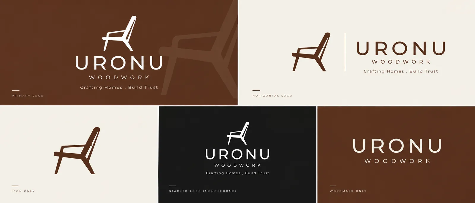 Uronu Woodwork: Logo Variations