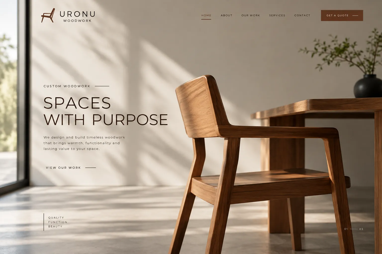 Uronu Woodwork branding